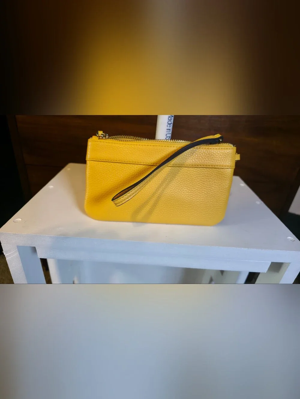 Nanette Lepore Yellow Leather Wristlet